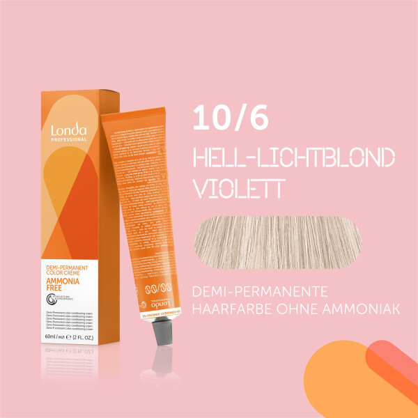 Londa Professional Demi-permanente Intensivt&ouml;nung ohne Ammoniak 10/6 Hell-Lichtblond violett 60ml