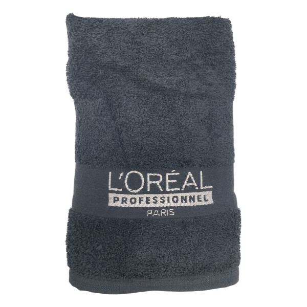 Loreal Handtuch-Set mit Logo 6 St&uuml;ck 49x86 cm schwarz