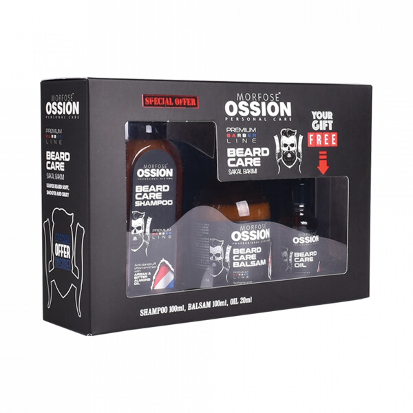 Morfose Ossion Beard Care 3Er Set (Shampoo+Balsam+Oil)